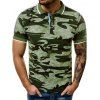 T-shirt Décontracté Motif de Camouflage à Manches Courtes - Vert Armée L
