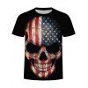 T-shirt Graphique Crâne Drapeau Américain - multicolor M