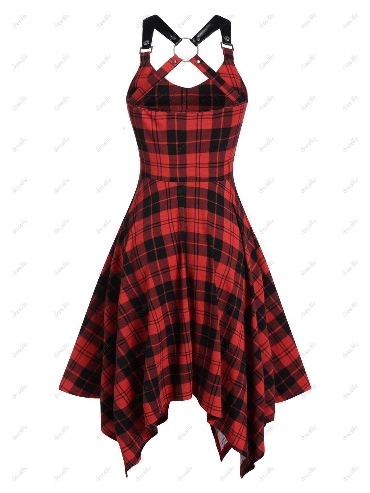 red handkerchief dress