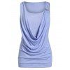 Débardeur Teinté Plissé de Grande Taille - Bleu de Mer L