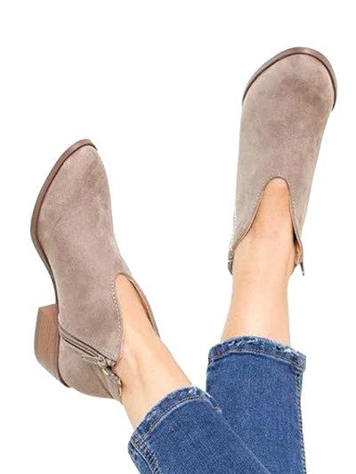 women's v cut ankle booties