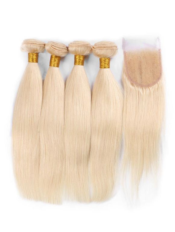 Tissage de Cheveux Humain Longue Droite - Blonde 10INCH