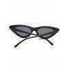 Vintage Full Frame Flat Lens Catty Sunglasses - BLACK 
