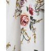 Flower Off Shoulder Dress and Lace-up Waistcoat Set - WHITE S