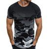 T-shirt Ombré Camouflage Imprimé - multicolor A XL