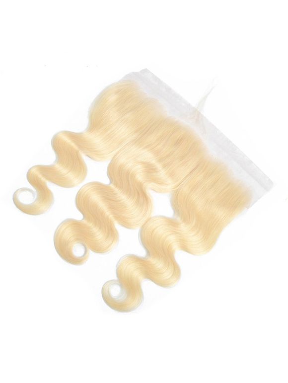 Tissage de Cheveux Huamin Long Vague de Corps Dentelle en Avant - Blonde 10INCH