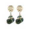 Retro Conch Drop Earrings - GREEN 