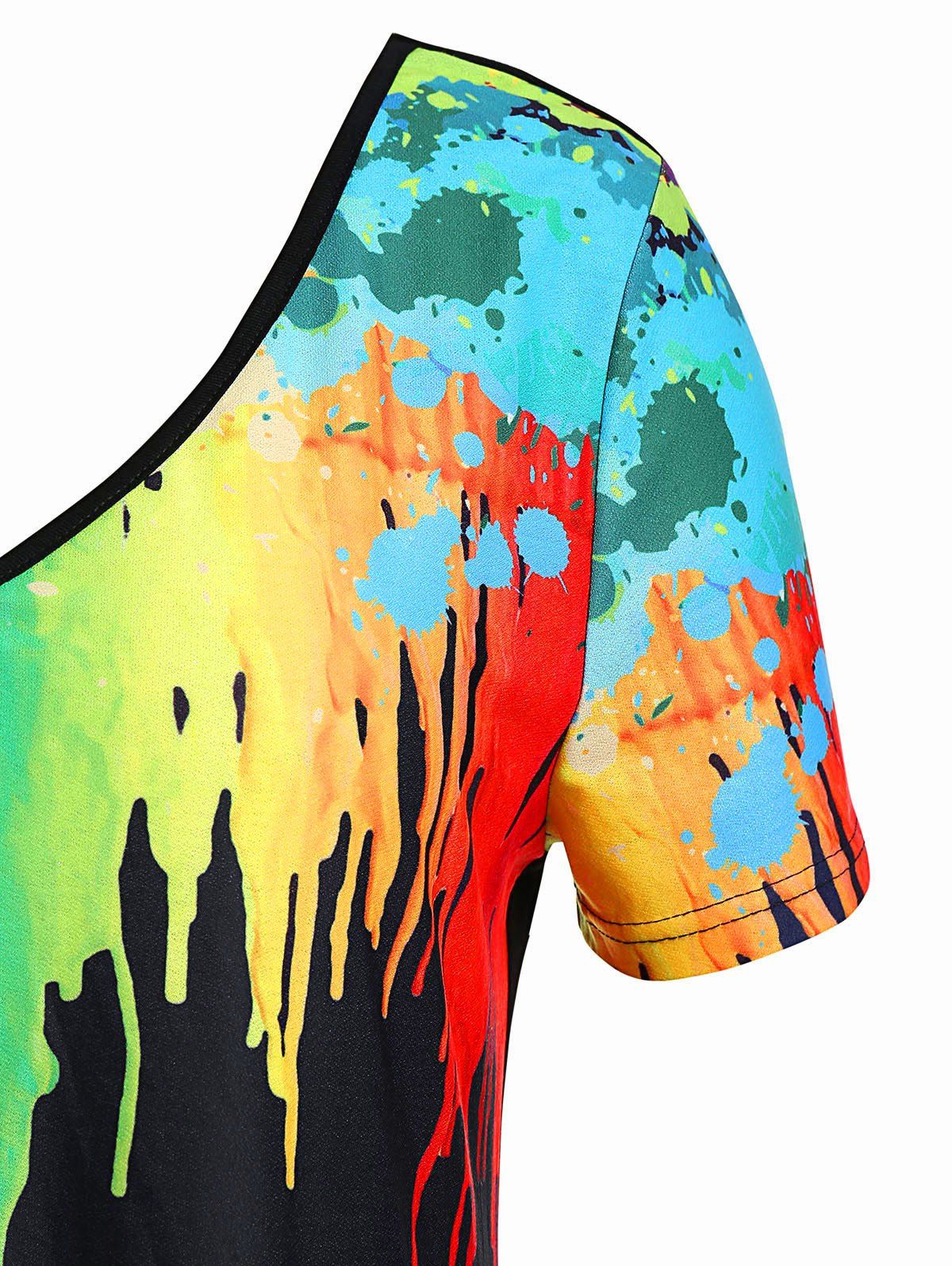 DressLily.com: Photo Gallery - Plus Size Splatter Paint T-shirt