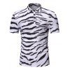 T-shirt Tigre Imprimé à Manches Courtes - Blanc L