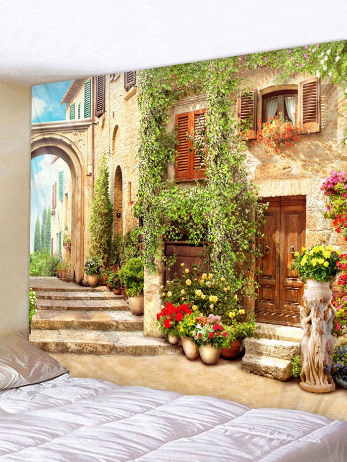 Photo Gallery Retro Architecture Print Tapestry Wall Hanging Art Decoration