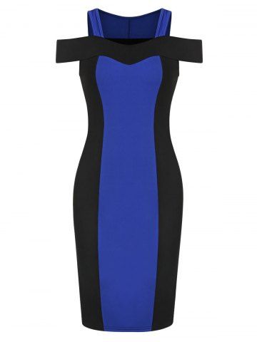 Open neck collar bodycon dress online