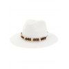 Chapeau de Panama Vintage Perlé Sculpté - Blanc 