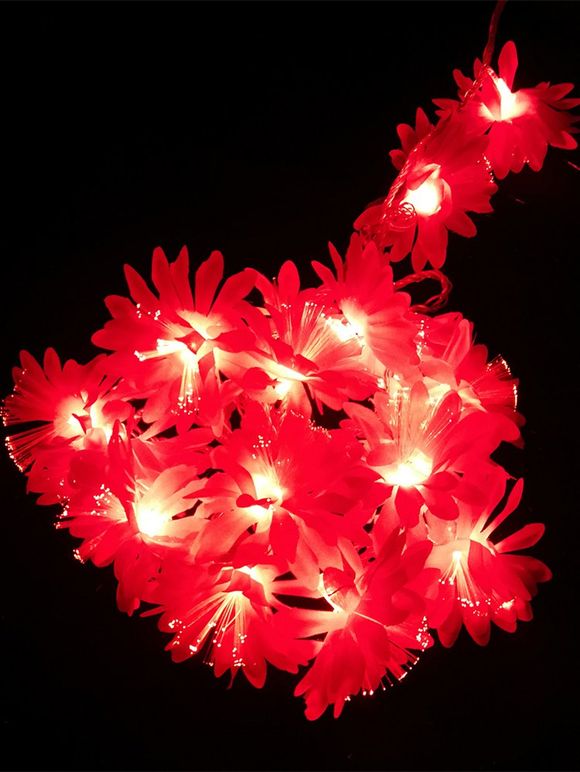 Lampe LED en Forme de Fleur 5 Mètres - Rouge 