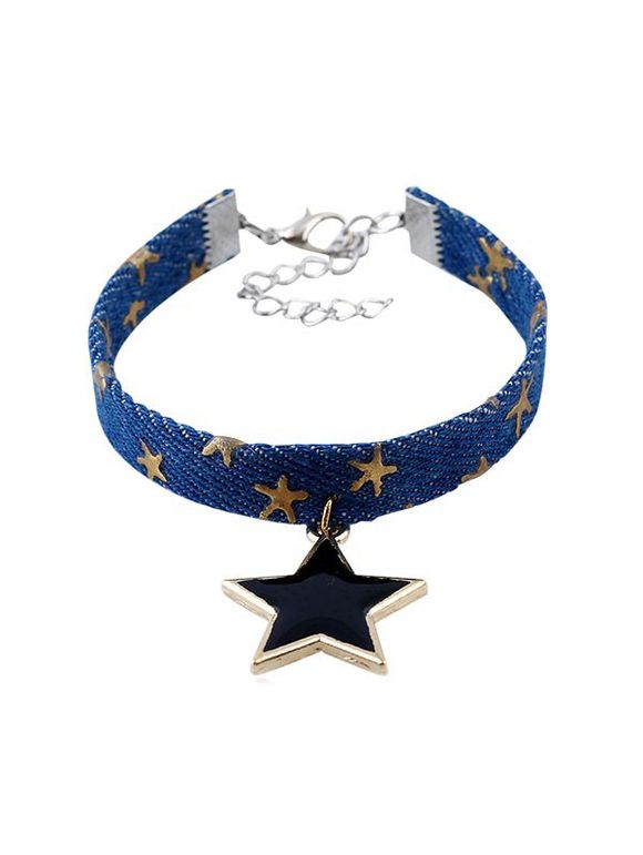 Bracelet Large Etoile Charmant - Bleu 