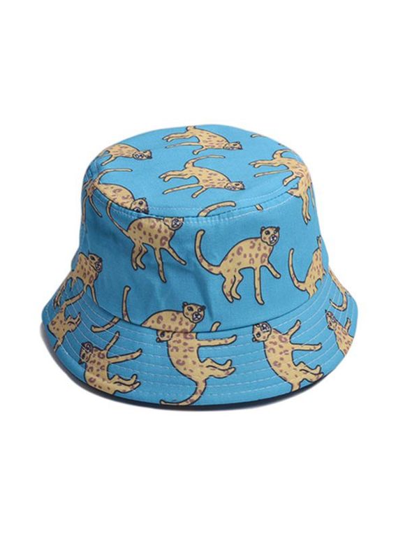 Chapeau Chic Animal Imprimé Unisexe - Bleu 