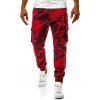 Pantalon de Jogging Long à Cordon avec Multi-Poches - Rouge L