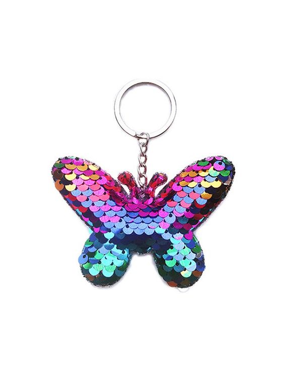 Porte-clés Pendante en Forme de Papillon à Paillettes - multicolor A 