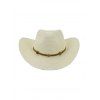 Chapeau de Cowboy de Plage en Paille - Blanc Lait 