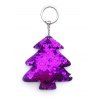 Porte-clés Pendante Sapin de Noël à Paillettes - Fleur Violet 