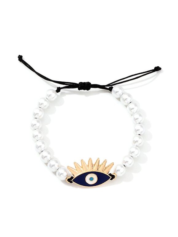 Bracelet en Forme d'œil en Fausse Perle - Blanc 