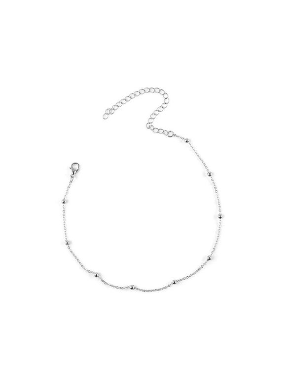Collier Clavicule Simple Perle à Chaîne - Argent 