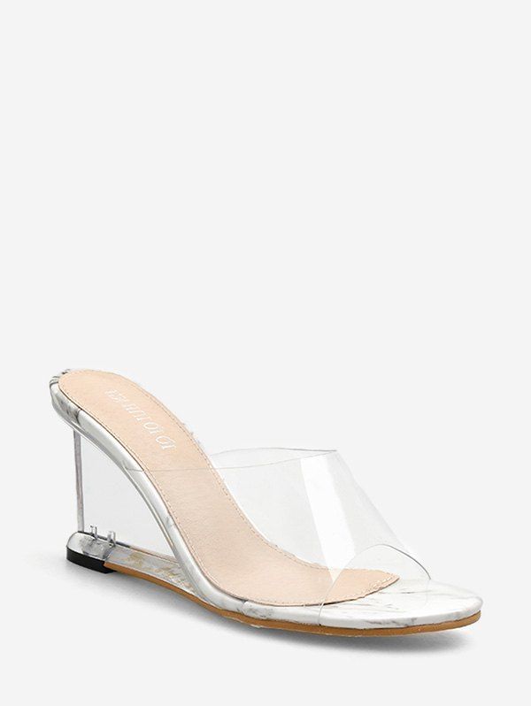 clear wedge sandals women's shoes