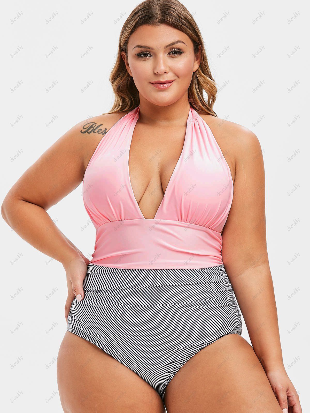 low cut plus size swimsuits