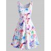 Mini Robe Trapèze Ombrée Cheval Imprimé Grande Taille - Blanc 2X