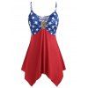 Haut Mouchoir à Bretelle Drapeau Américain de Grande Taille - multicolor 1X