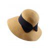 Chapeau de Vacances en Paille avec Nœud Papillon - Noir REGULAR