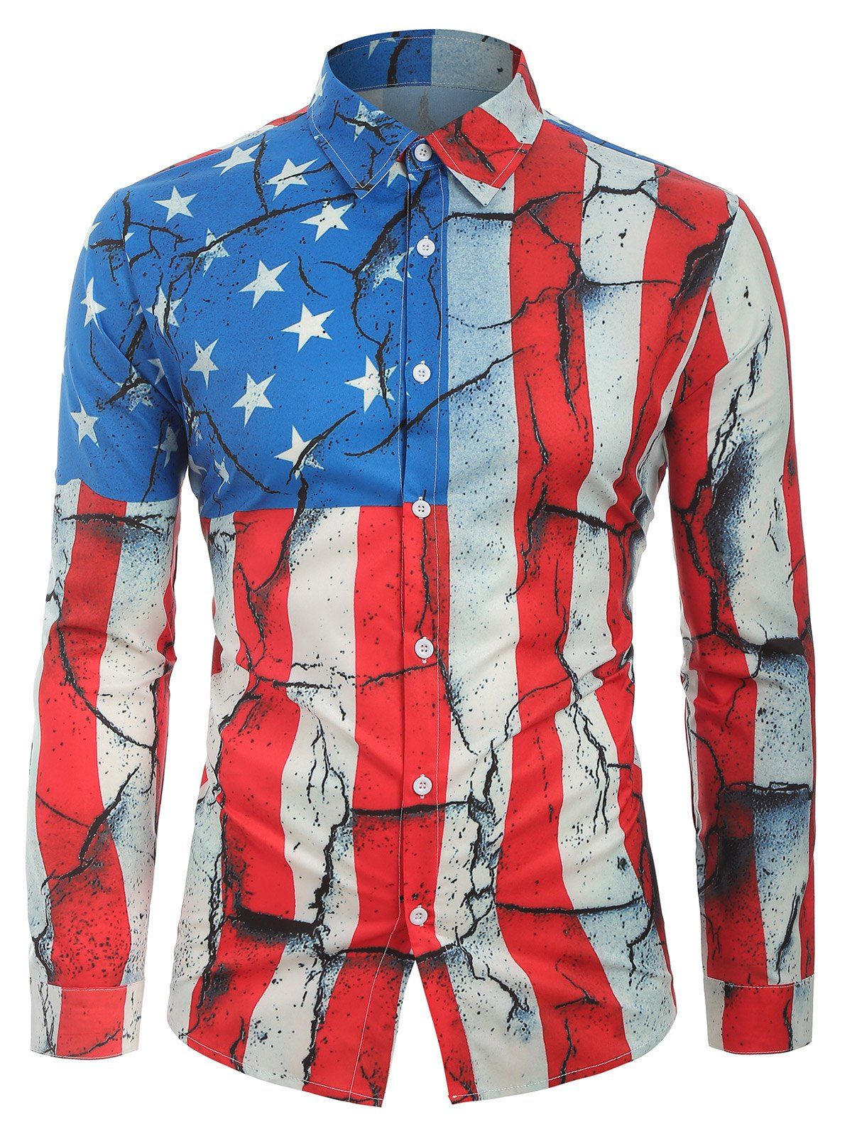 cut off american flag shirt