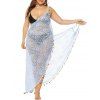 Dentelle Wrap Glands Cover Up Robe Taille Plus - Bleu Pastel ONE SIZE