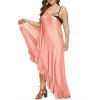Plage Wrap Volants Cover Up Robe Taille Plus - Rose 3X