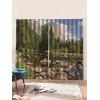 Rideaux de Fenêtre Montagne et Rivière Imprimées 2 Panneaux - multicolor C W75×L166CM×2PCS