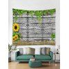 Tapisserie Murale Pendante Art Décoration Fleur et Planche en Bois Imprimés - multicolor A 230*180CM
