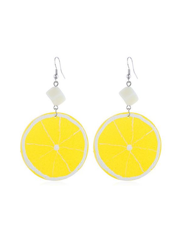 Boucles d'Oreilles Pendantes Citron en Acrylique - Jaune HOOKS