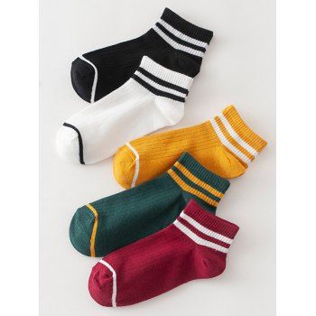 

Striped Breathable Sport Ankle Socks, Multicolor a