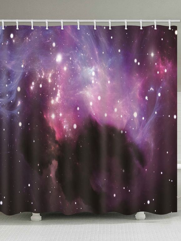 Rideau de Douche Imperméable Galaxie Imprimée pour Salle de Bain - multicolor B 130*180CM