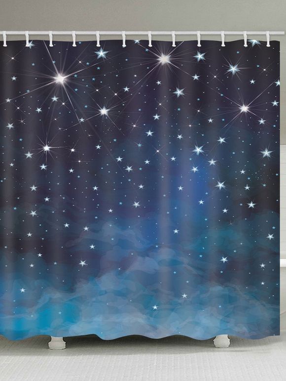 Rideau de Douche Imperméable Ciel Etoilé Imprimé pour Salle de Bain - multicolor B 180*180CM