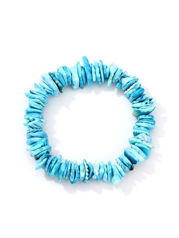 Bracelet de Plage Coquille en Acrylique - Ciel Bleu Foncé 