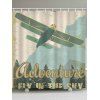 Rideau de Douche Imperméable Voyage en Avion Imprimé pour Salle de Bain - multicolor B 180*200CM