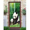 Autocollant de Porte Décoratif Bambou Panda et Forêt Imprimés - multicolor 38.5*200CM*2PCS