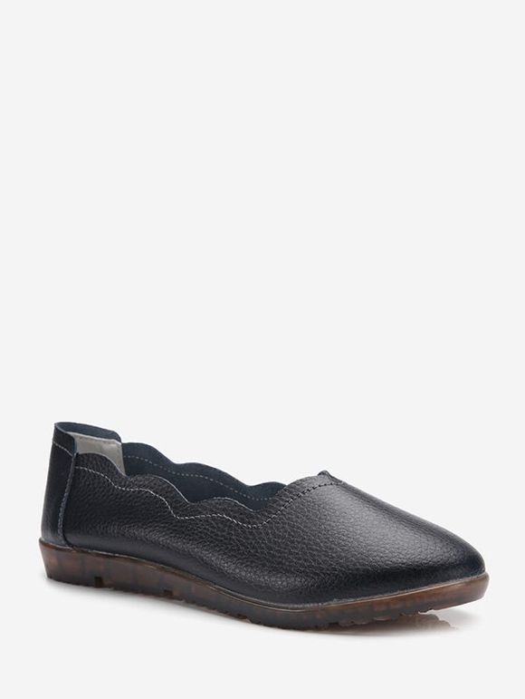 Chaussures plates en similicuir Wave Design - Noir EU 36