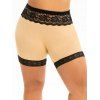 Short Festonné Panneau en Dentelle de Grande Taille - Abricot L