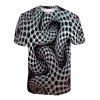 T-shirt Décontracté 3D Cool Imprimé à Manches Courtes - Noir 3XL