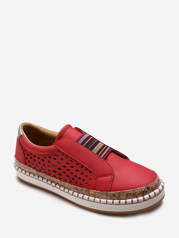 Chaussures Plates Bande Colorées - Rouge EU 41