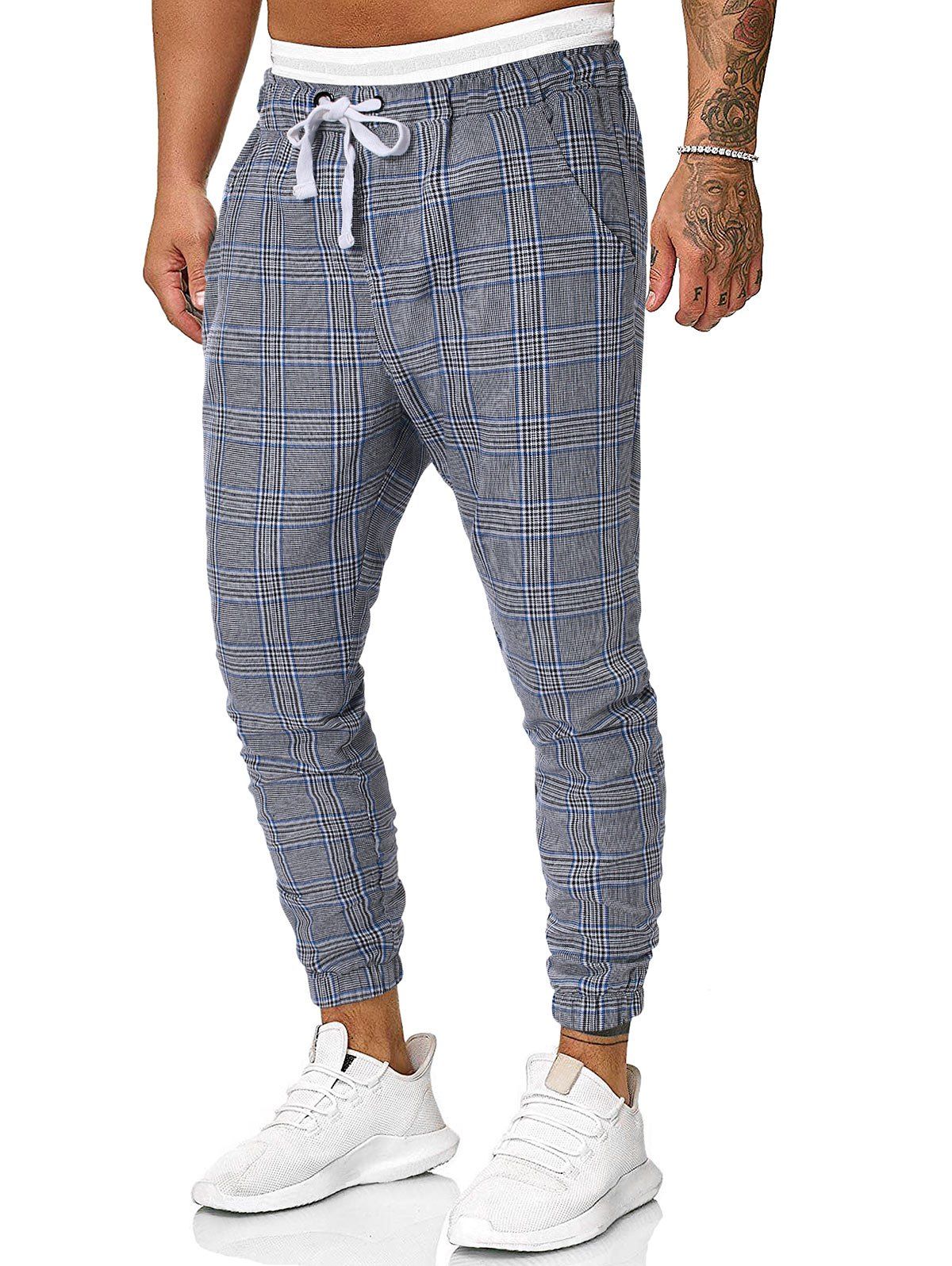 jogger plaid pants