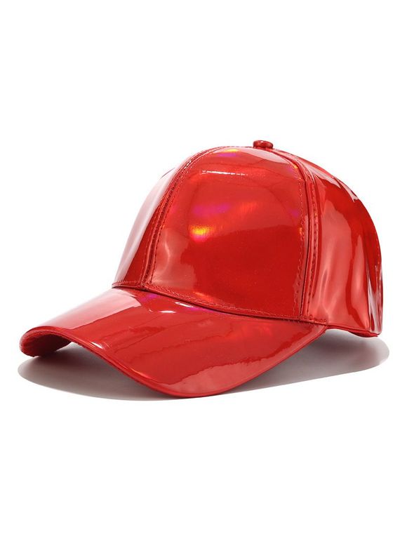 Chapeau de Baseball au Laser Design en Couleur Unie - Rouge 