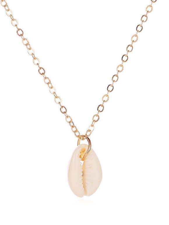 Collier Pendant Coquille Simple - Or 