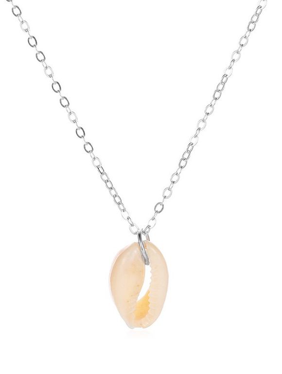 Collier Pendant Coquille Simple - Argent 